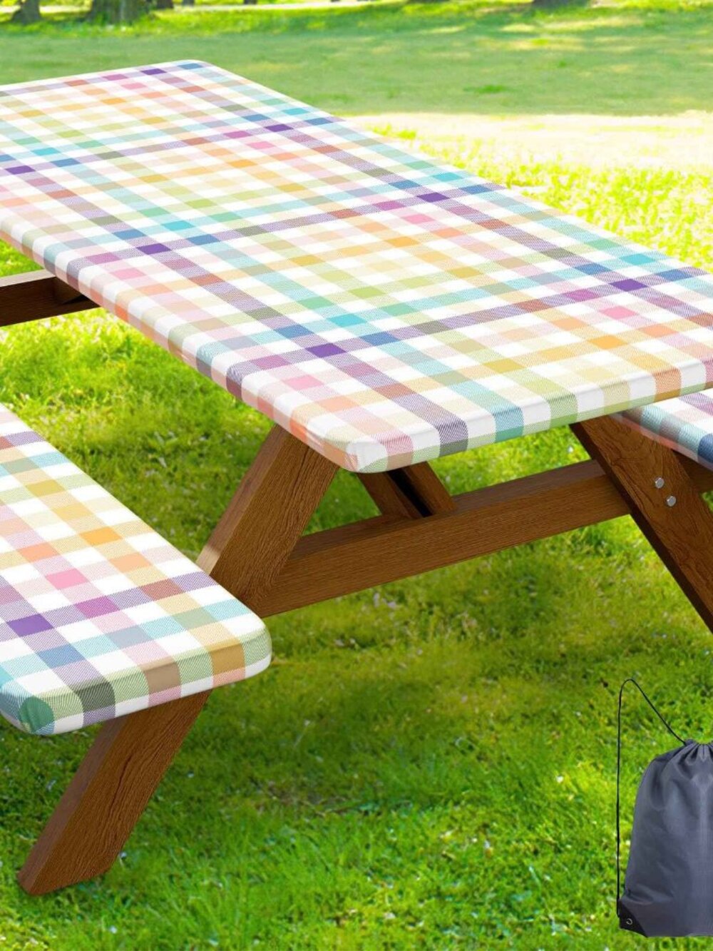 3 pc Picnic Table Cover with Bench Covers N544